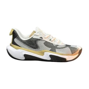 Imagem de Tênis Under Armour Layup Masculino, 43, Branco, Dourado