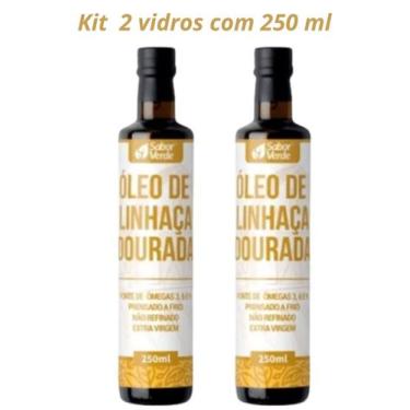 Imagem de Óleo de Linhaça Dourada Sabor Verde - 2 Vidros de 250ml