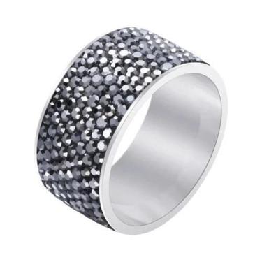 Imagem de Anel De Cristal Com 8 Fileiras Para Mulheres, Joias De Casamento Em Aç