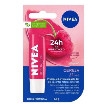 Imagem de NIVEA Hidratante Labial Cereja Shine 4,8g, BBB 26, Hidrataçã - Congrat