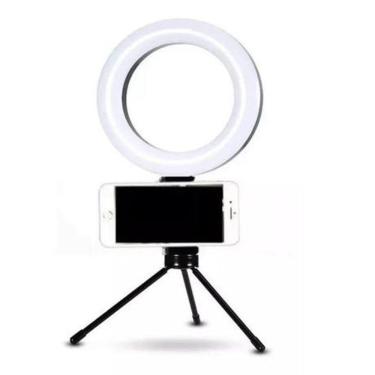 Imagem de Iluminador Ring Light 16Cm 6 Polegadas Luz Led Com Suporte