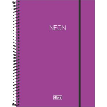 Imagem de Caderno Espiral Capa Plástica 1 Matéria Neon Lilás Tilibra