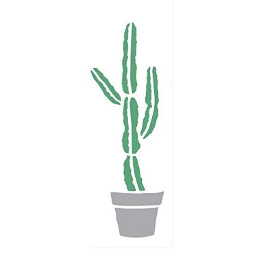 Imagem de Stencil de Acetato para Pintura OPA Simples 10 x 30 cm - 2494 Plantas Cactos