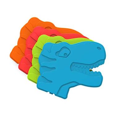 Imagem de Bentgo Buddies reutilizáveis – Bolsas de gelo finas para lancheiras e refrigeradores – Pacote com 4 multicoloridos (dinossauro)
