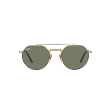 Imagem de Ray-Ban Óculos de sol redondos RB8265 Jack II Titanium, Dourado/verde, 53 mm