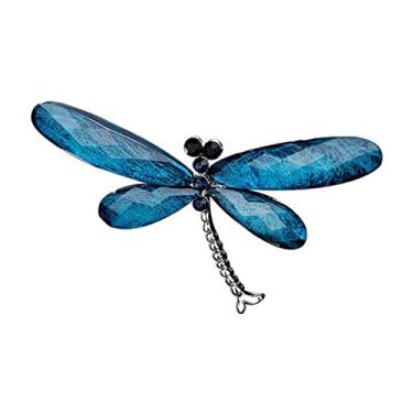 Imagem de KIZQYN Broche feminino personalizado de luxo broche de libélula elegante versátil casaco feminino terno xale broche decorativo acessório de fantasia