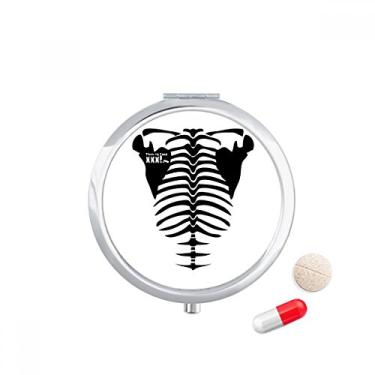 Imagem de Caixa de comprimidos com estampa de esqueleto para decoração do corpo humano, caixa de armazenamento de remédios dispensador
