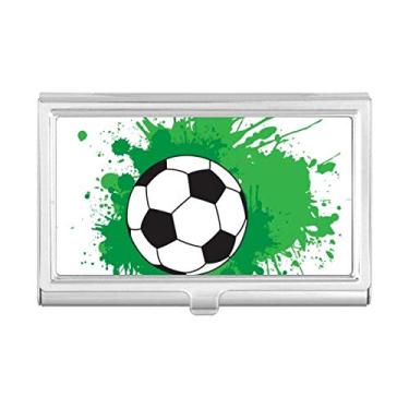 Imagem de Carteira de bolso com porta-cartões de visita de futebol americano esportivo seu texto