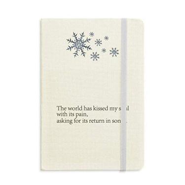 Imagem de Caderno de poesia World Kissed My Soul Grosso Journal Snowflakes Winter