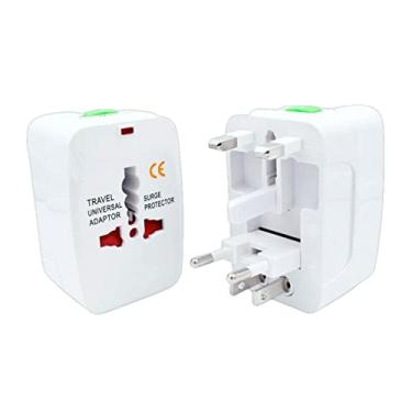 Imagem de Kit 2 Adaptadores Tomada Universal Padrão Internacional, Adaptador Mais de 150 Países, Para Viagem, Bivolt, EUA, UK, JP, AU, EU - TKLA
