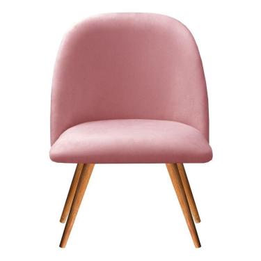 Imagem de Poltrona Gaia Cadeira Pé Palito Madeira Moderna Sala Recepção