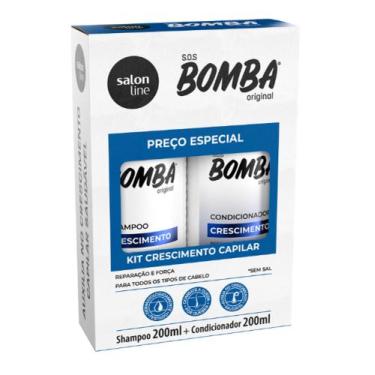 Imagem de Kit Shampoo E Condicionador Sos Bomba Original Salon Line 200 Ml