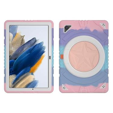 Imagem de Capa para tablet Capa protetora rígida compatível com Samsung Galaxy Tab A8 Case 10,5 polegadas X200/X205 (2022) Tablet - Estojo protetor à prova de choque, alça de transporte, alça de ombro ajustável