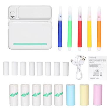 Imagem de Impressora térmica portátil de bolso, sem fio, bt, operação simples, suporte, notas fotográficas, erros, impressão de memorando de texto, verde