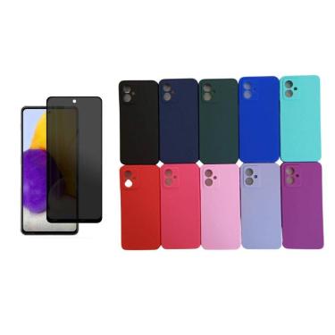 Imagem de Capinha Veludo Moto G54 Lilas + Película Privativa