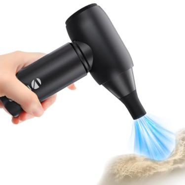 Imagem de Espanador de ar elétrico, mini ventilador portátil de mão de 90000 RPM, limpador de teclado para carro - espanador de ar comprimido