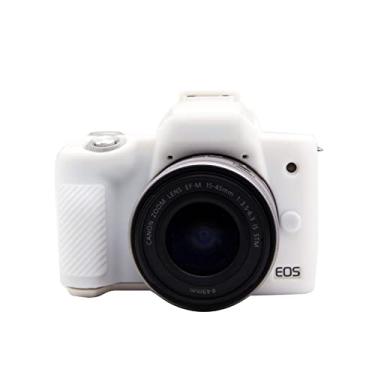 Imagem de Rieibi Capa de silicone macio para câmera digital Canon M50 M50 Mark II, Branco, Leve