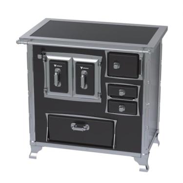 Imagem de Fogao a Lenha GII N 1 Gab Sec Xviii Premium Preto Saida Esquerda