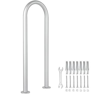 Imagem de HomiShare Corrimão de doca de alumínio, corrimão de embarque de doca de 91,44 cm x 33 cm, barra de segurança de alumínio para doca e barco, corrimão de piscina de 91,44 cm e corrimão de banheira de