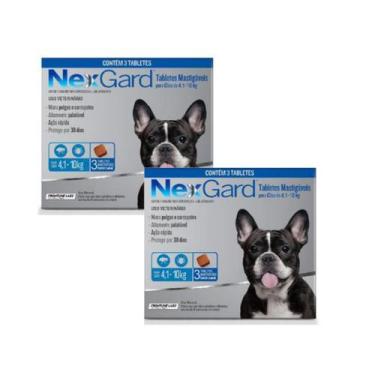 Imagem de 2 Nexgard Antipulgas Cães 4 A 10Kg Combo 3 Comprimidos - Merial