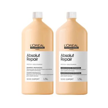Imagem de Kit L'oréal Professionnel Serie Expert Absolut Repair Gold Quinoa – Shampoo E Condicionador 1500 Ml