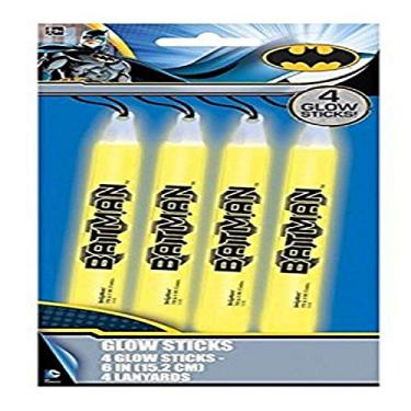 Imagem de Colar com bastão de brilho estampado do Batman, lembrancinha de festa