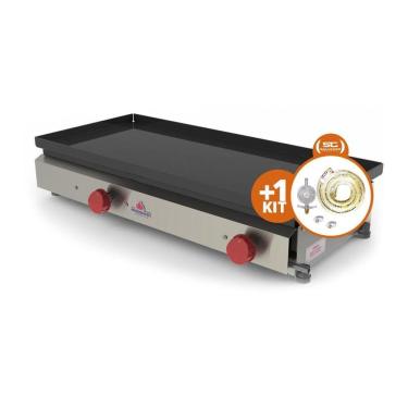 Imagem de Chapa Bifeteira Lanche Gás Inox 75Cm Pr750G + Kit Gás Progás