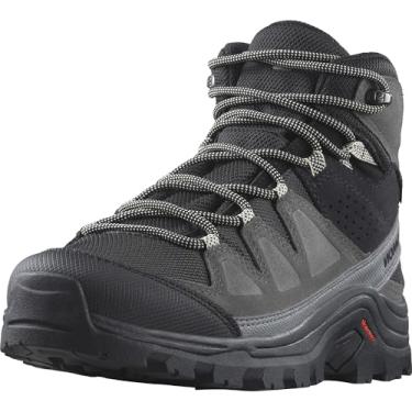 Imagem de Salomon Quest Rove Gore-Tex Bota feminina de couro de camurça impermeável para mochila e caminhada, Preto/ímã/sombra silenciosa, 38