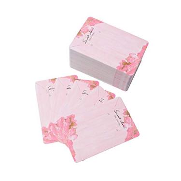 Imagem de Colar de cartão de brinco para exibição de joias cartão pendurado 8,9 x 5,8 cm, pacote com 100