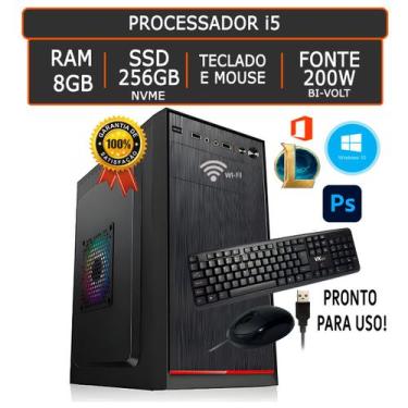 Imagem de Cpu Pc i5 Intel + Placa H61 1155 + 8 Gb + Ssd 240 Teclado e Mouse Volt