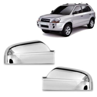 Imagem de Par Aplique Cromado Capa Retrovisor Tucson 2005 2006 2007 2008 2009 20
