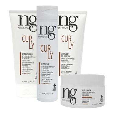 Imagem de Kit Vegano Ng De France Curly Shampoo cabelos cacheados e crespos + Co