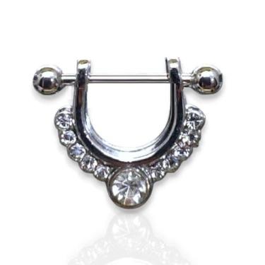 Imagem de Piercing Ferradura Septo Nasal Sobrancelha E Lábios Strass - Lazer E E