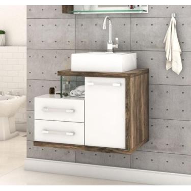 Imagem de Gabinete Armário p/Banheiro (Balcão C/cuba Q355) Legno 650 - Compace, 