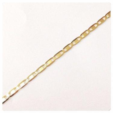 Imagem de Pulseira Masculina Piastrine 18cm X 2mm Em Ouro 18k-750 - DG Presentes