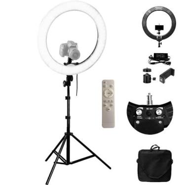 Imagem de Iluminador Ring Light  80w 448 Leds 48cm Tripe 2m - Lucacell