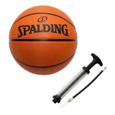 Imagem de Kit Bola de Basquete Oficial Spalding Streetball + Bomba, Único