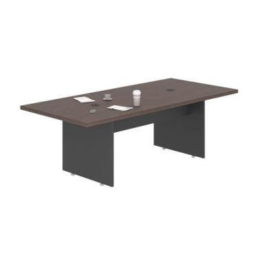 Imagem de Mesa para Reunião 2,40m Cort Com Caixas Para Tomadas - Mais de Casa, F