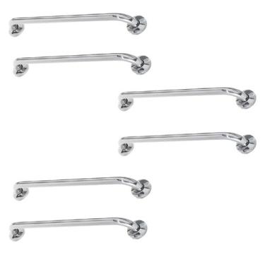 Imagem de Alça de Apoio Inox Barra 60cm Kit 6 Unidades Banheiro Idoso Cadeirante