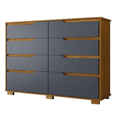 Imagem de Cômoda 8 Gavetas Geórgia Freijó/cinza Moval