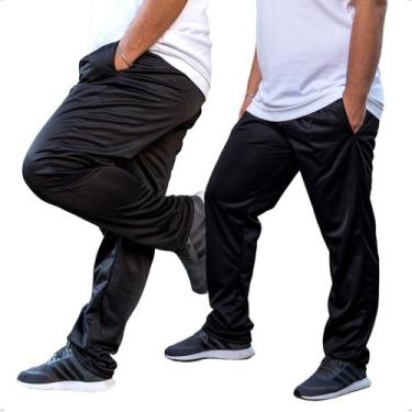 Imagem de KIT 2 Calças  Jogger Plus Size Lisa Masculina Elástico na Barra 106 - 