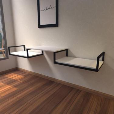 Imagem de Aparador industrial branco off white moderno cantinho café escritorio 