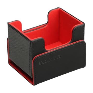 Imagem de SANZIE Caixa de baralho para MTG Commander Deck Box serve para mais de 190 cartas colecionáveis de manga única PTCG TCG Deck Box para Magic Game Cards (preto e vermelho)