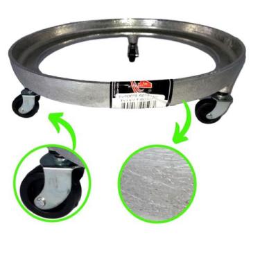 Imagem de Suporte Para Botijão De Gás Reforçado Em Alumínio 3 Rodinhas - TERRA L