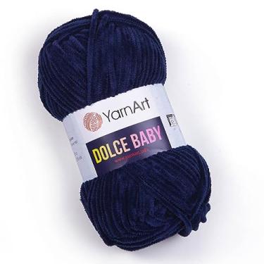 Imagem de Yarnart Dolce Baby Yarn Manta macia de veludo de chenille de fio médio Amigurumi crochê 50 gramas (1,76 oz) 93 jardas (756)