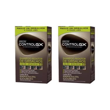 Imagem de Shampoo Grecin Control Gx Redutor De Grisalhos 118Ml-Kit 2Un