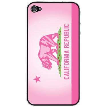 Imagem de Cellet Capa de bandeira da Califórnia rosa para iPhone 4/4S