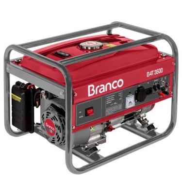 Imagem de Gerador de Energia à Gasolina Branco B4T-3500 3,5Kva Monofásico com te