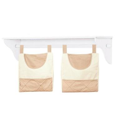 Imagem de Porta Fraldas Luxo Palha e Cáqui 2 peças - Giz de Cor