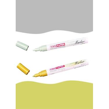 Imagem de Marcador Permanente Prata e Dourado Yins - Yins Papper